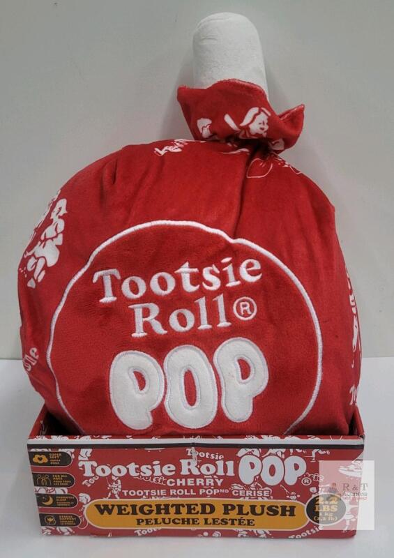 Tootsie Roll Pop Cherry Weighted Plush Toy &ndash; 2.2 lbs, 13" Tall, Officially Licensed