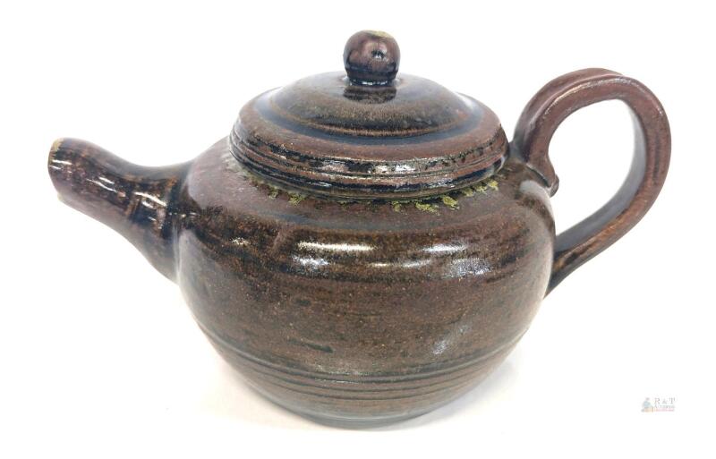 Signed Handmade Presumed Alan Lacovetsky Stoneware Teapot, Super Heavy Duty & Sturdy! 5.25" Tall
