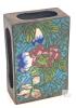 Antique Match Box Holder / Brass and Enamel Cloisonn&eacute; with Floral Designs, 2.25" Long