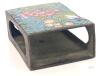 Antique Match Box Holder / Brass and Enamel Cloisonn&eacute; with Floral Designs, 2.25" Long - 3