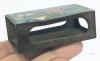 Antique Match Box Holder / Brass and Enamel Cloisonn&eacute; with Floral Designs, 2.25" Long - 4