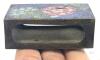 Antique Match Box Holder / Brass and Enamel Cloisonn&eacute; with Floral Designs, 2.25" Long - 4