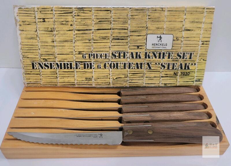 J.A. Henckels International 6-Piece Steak Knife Set, Model 7030, 4&frac12;" Serrated Blades