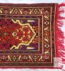 Handwoven Persian-Style Area Rugs, 25x40" Wool, Central Medallion & Floral Pattern, Red Fringe - 3