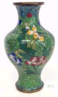 Vintage Hand enameled Cloisonn&eacute; Chinese Small Vase, Floral Design, 5.2"