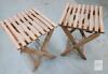 IKEA BIUR&Ouml;N Folding Wooden Stools, Set of 2, Natural Finish, Compact Design