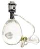 Surprisingly Heavy Jonathan Addler-Style Glass Lamp Base, 9.5", No Chips or Cracks, Tested For Power