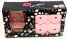 New Betsey Johnson LUV BETSEY 10.48oz Diamond-Shaped Pink Wine Glass & 3D Silicone Heart Ice Mold - 2