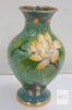 Chinese Cloisonn&eacute; Enamel Vase & Plate Set with Floral and Bat Motifs - 2