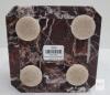 CB2 Rosa Levanto Marble Box, 4"x4"x3", Deep Plum with White Veining - 3