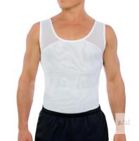Esteem Apparel Large Men&rsquo;s Chest Compression Shirt White, Seamless Body Shaping, LPN N E6WXK4G7G