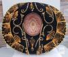 Black Velvet Charro Sombrero, Gold Embroidery & Sequins, Adult Size, Mexican Mariachi Hat - 4
