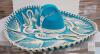 Pigalle Bright Turquoise Mexican Charro Sombrero with Sequin Embroidery - 2