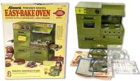 Vintage 1970 Kenner Betty Crocker Easy-Bake Oven With Original Box, Cookbook, 3 Round Trays +1 & Plastic Cutlery | Tested For Power , Includes Bulb | Missing Knobs, Decorative Sticker Separated, 12.75" Tall