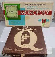 Vintage Canadian Parker Brothers Monopoly & Irwin Quad-Ominos Games, Complete Sets, 1970s Era
