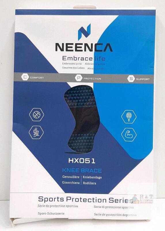 NEENCA HX051 Knee Brace XL Black/Blue with Side Stabilizers and Patella Gel Pad