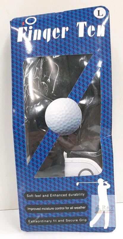Finger Ten Golf Glove, Size Large, Soft Feel, Moisture Control, Secure Grip, White, LPN N E6R4KMJCH