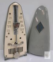 Wittner Taktell Piccolo Mechanical Metronome, 40-208 BPM, Gray, Made in Germany, Vintage Model working