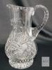 9" Cut Glass Crystal Water Pitcher with Starburst Design, 64 oz Capacity - 2