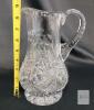 9" Cut Glass Crystal Water Pitcher with Starburst Design, 64 oz Capacity - 4