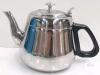 NEW Stainless Steel 3.1-Quart Stovetop Teakettle with Black Handle, Vented Lid, Compatible with All Stovetops