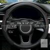 New KAFEEK Steering Wheel Cover, Universal 15 inch, Microfiber Leather Viscose, Breathable, Anti-Slip,Warm in Winter and Cool in Summer, Black - 2