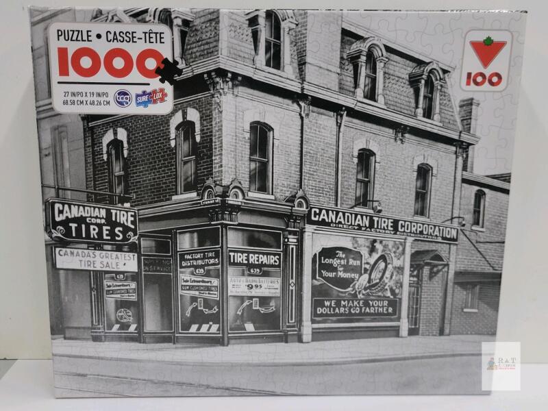 Canadian Tire Sure-Lox 1000-Piece 100th Anniversary Jigsaw Puzzle, Historic Storefront, 27"x19"