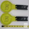 Rae Dunn Magenta "TOXIC" Ceramic Spoon Rests, Halloween Drip Design, Set of 2, 10" x 3.5", Dishwasher Safe - 4