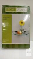Home Collection Maison Semi-Circle Tempered Glass Wall Shelf 12" x 8" new