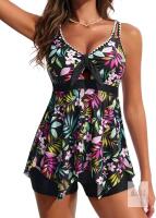 New Size 20W Hanna Nikole Tankini Swimsuits for Women, Tummy Coverage 2 Piece Bathing Suit, Flowy Floral Print Swimwear with Boyshorts