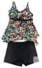 New Size 20W Hanna Nikole Tankini Swimsuits for Women, Tummy Coverage 2 Piece Bathing Suit, Flowy Floral Print Swimwear with Boyshorts - 3