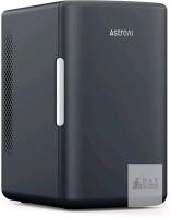 New AstroAI Mini Fridge 2.0 Gen, 6 Liter/8 Cans Makeup Skincare Small Fridge 110V AC/ 12V DC Portable Thermoelectric Cooler and Warmer Little Tiny Fridge for Bedroom, Cosmetics,Car (Dark Black)