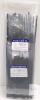 Black Nylon Cable Ties, 5x300mm & 4x100mm, 100 pcs, UL 94V-2, Nylon 66, 2 Sizes