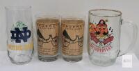 Collectible Glassware Set: Notre Dame Tumbler, Henderson Carriages Tumbler, KW Oktoberfest Stein