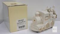Mikasa Holiday Elegance Porcelain Musical Train FK001/418, White with Gold Accents, Boxed