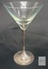 MCM Martini Glasses Set of 5, Hammered Silver Stems, 7.25" Tall, - 2