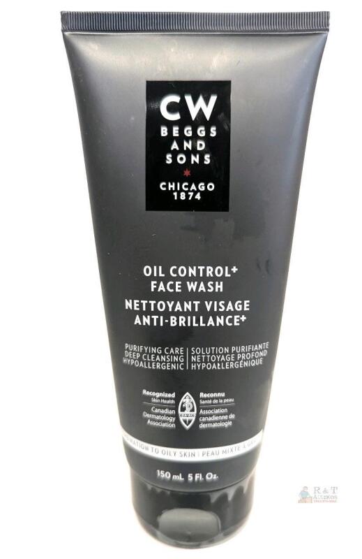 New CW Beggs Oil Control+ Face Wash for Men, Oily Skin, Hypoallergenic, Fragrance-Free, Paraben-Free, Alcohol-Free, Mineral Oil-Free, Cruelty-Free 150ml