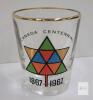 Canada Centennial 1867-1967 Commemorative Shot Glass Set, Gold Rim, Maple Leaf Logo, 4-Piece - 2
