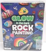 Dan&Darci Glow in the Dark Rock Painting Complete Craft Kit, 10 Rocks, Paints, Stickers, Ages 6+