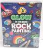 Dan&Darci Glow in the Dark Rock Painting Complete Craft Kit, 10 Rocks, Paints, Stickers, Ages 6+