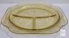 Amber Depression Glass Divided Plate &ndash; Federal Glass Patrician Pattern, 10" Diameter - 2