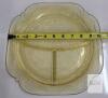 Amber Depression Glass Divided Plate &ndash; Federal Glass Patrician Pattern, 10" Diameter - 3