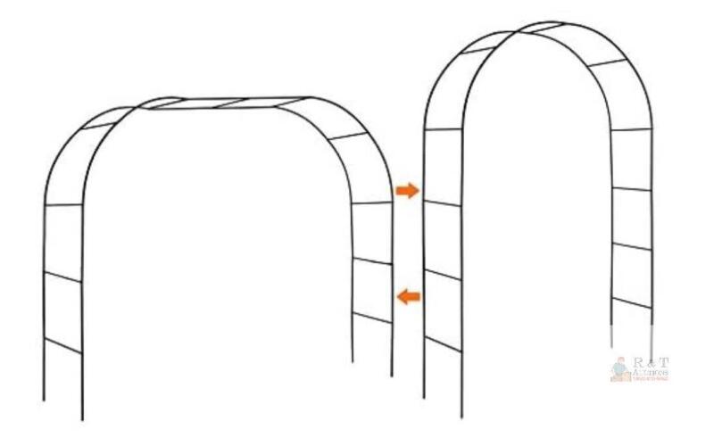 heyFurni Garden Arch Trellis, Adjustable Metal Arbor, Green, 7.9 ft x 4.75 ft or 6.3 ft x 7.5 ft