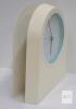 Minimalist Off-White Tabletop Clock, Modern Design, 10 Inch Tall, Analog Display - 3