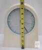 Minimalist Off-White Tabletop Clock, Modern Design, 10 Inch Tall, Analog Display - 5