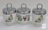 Royal Worcester Evesham Porcelain Jam Pots with Metal Lids, Set of 3, England