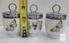 Royal Worcester Evesham Porcelain Jam Pots with Metal Lids, Set of 3, England - 2