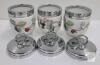 Royal Worcester Evesham Porcelain Jam Pots with Metal Lids, Set of 3, England - 3