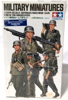 New TAMIYA Military Miniatures 1/35 Scale German Machine Gun Crew on Maneuver Precision Model Kit.