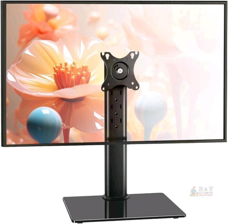 New BFTOU Monitor Stand for 13"&ndash;32" Screens Swivel Computer Monitor Holder Freestanding 5 Height Adjustable TV Stand VESA 80x80mm/95x95mm Holds up to 77lbs